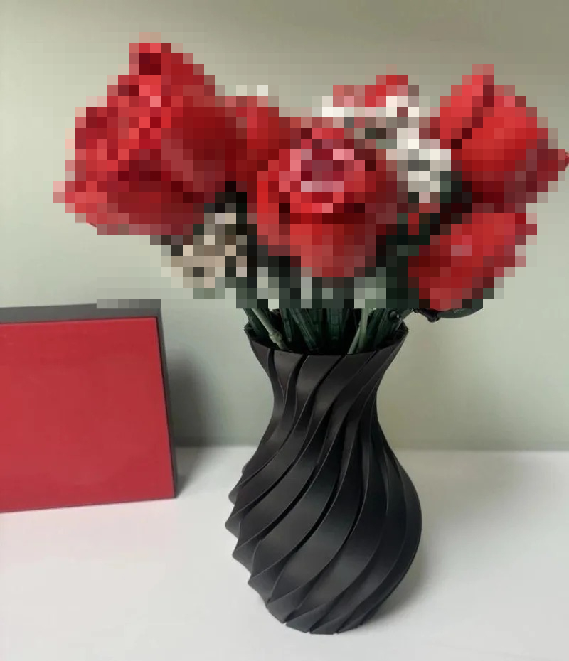 3D Printing Lego Bricks - Vaso para lego buquê rosas flores