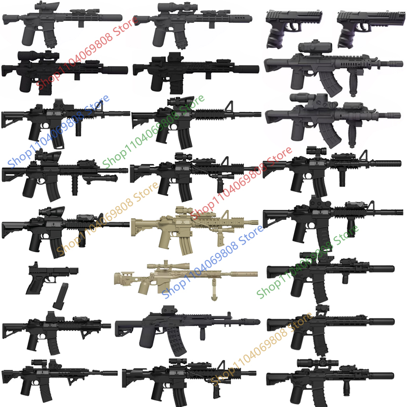 3D Printing Lego Bricks - Figuras de soldados militares, acessórios para