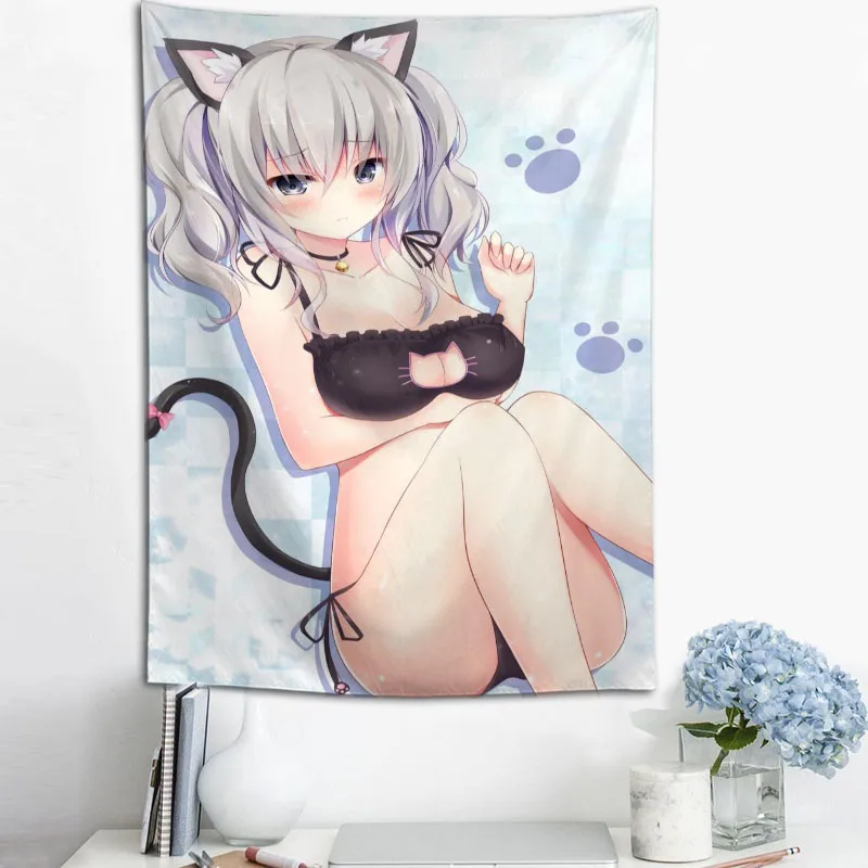 3D Printing Wall Loops - Anime Cat Wall Hanging Tapeçaria, HD