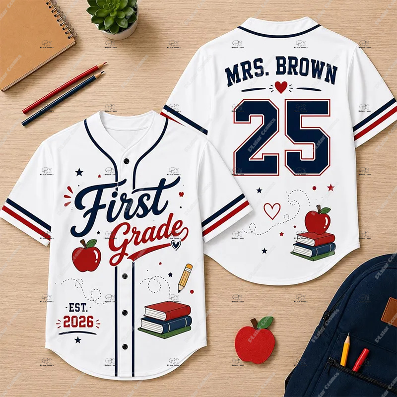 3D Printing Name - Camisas de Beisebol Personalizadas com Nome