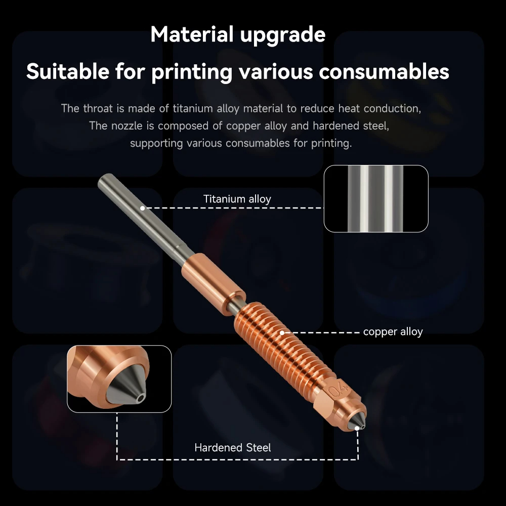 K1 max bocal de troca rápida k - 3D Printer Nozzle Brass avaliação e preço