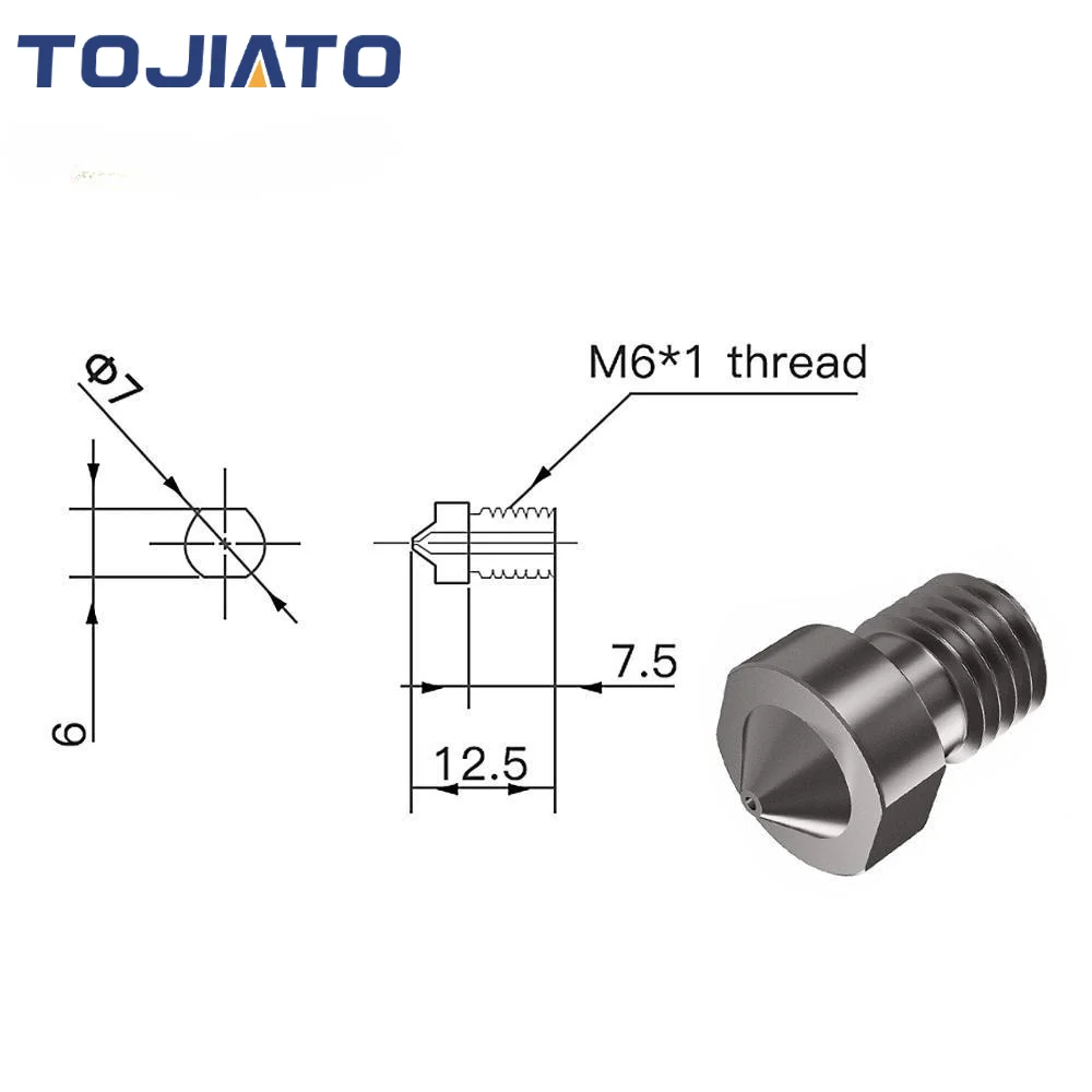 2 Peças Bico de Aço Temperado  - 3D Printer Nozzle Brass avaliação e preço