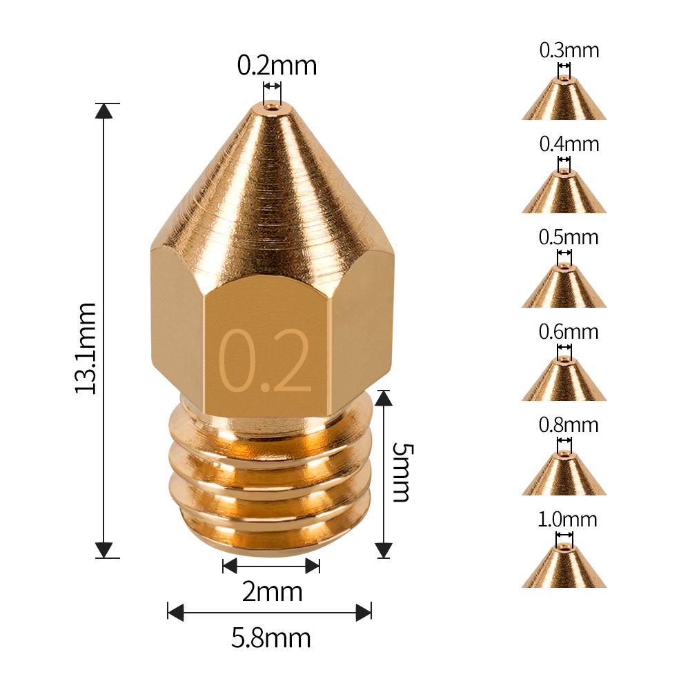 Extrusora Copper Nozzle, Threa - 3D Printer Nozzle Brass avaliação e preço