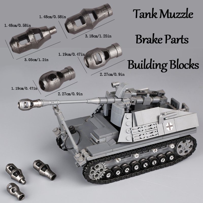 MOC WW2 Tanque Militar Canhão  - 3D Printing Lego Bricks avaliação e preço